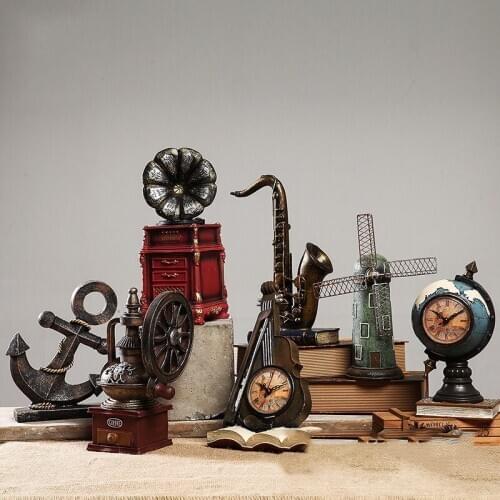 Creative Home Retro Windmill Resin Crafts Piggy Bank Shop Photo Studio Props Clubs Match 020 y