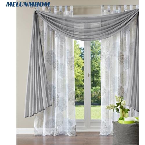Terri Tulle Pelmets Fabrics DIY Valance Curtains for Living Room Kitchen Drapes Window Treatments Valance Curtains for Bedroom