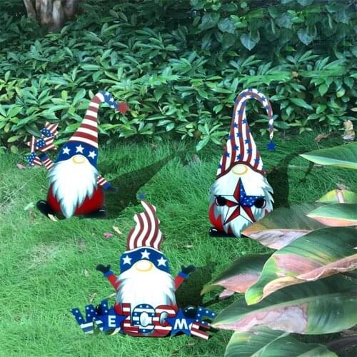 Garden Decoration Merry Christmas Santa Claus Metal Garden Yard Art Decor Lawn Landscape Sculpture Decoration