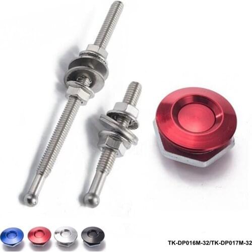 1.25"(32mm) Universal Aluminum Push Button Billet Hood Pins Lock Clip Kit Car Quick Latch TK-DP016M32/TK-DP017M32-AF
