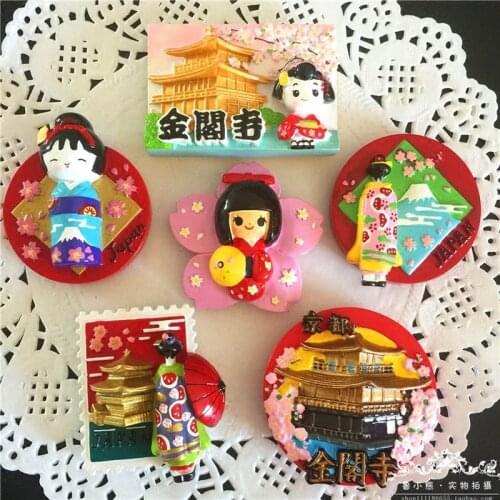 Japan Handmade Painted Mount Fuji In Japan Stripers Fridge Magnet World Souvenir Refrigerator Magnetic Stickers Home Decoration