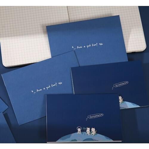 Yoofun 4 Pc/Design Escape From Earth Series Greeting Cards With Envelope Invitation Thanksgiving Blessings Holiday Decoration