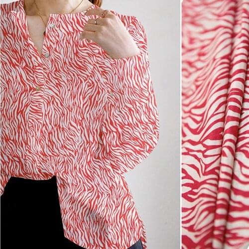 1 Meter Stretch Silk Printed Crepe De Chine Fabric 136 Widths 16 Mm Thick