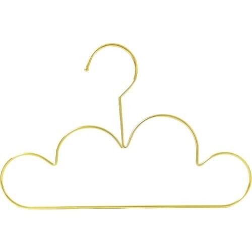 10Pcs Hangers Non Slip Metal Toddlers Clothes Hanger Golden Kids Cloud Shape Coat Hanger Clothing Storage Organizer Rack