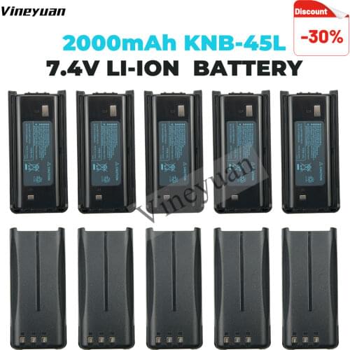 10X KNB-45 KNB-45L 2000mAh Li-ion Battery Compatible for Kenwood TK-3312 TK-2200 TK-2207 TK-2312 TK-3200 TK-3207 TK-2202L TK-221