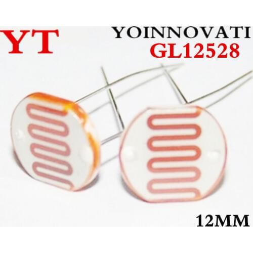 50pcs/lot Light Dependent Resistor LDR 12528 Photoresistor Photoconductive resistance 12MM Photoelectric switch components