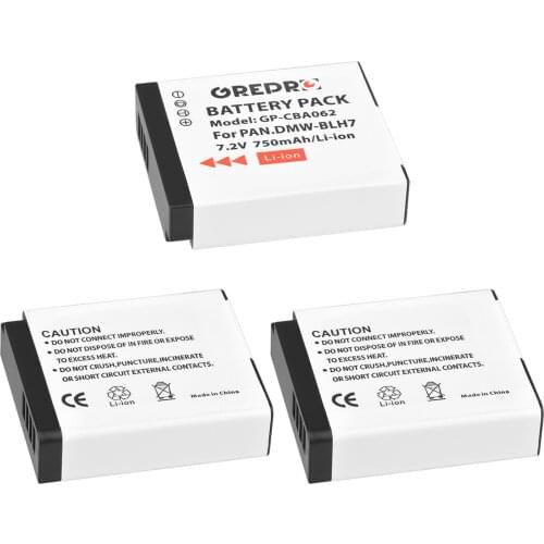750mAh DMW-BLH7 DMW BLH7E BLH7PP Battery for Panasonic Lumix DMC-GM1 GM5 GF7 GF8 GF9 LX10 LX15 Camera