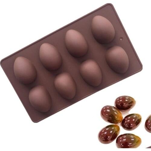 8 Eggs Shaped Easter Eggs Silicone Baking Mold Pastry Chocolate Mold Pudding Ice Tray Mould Easter DIY Soap Mold