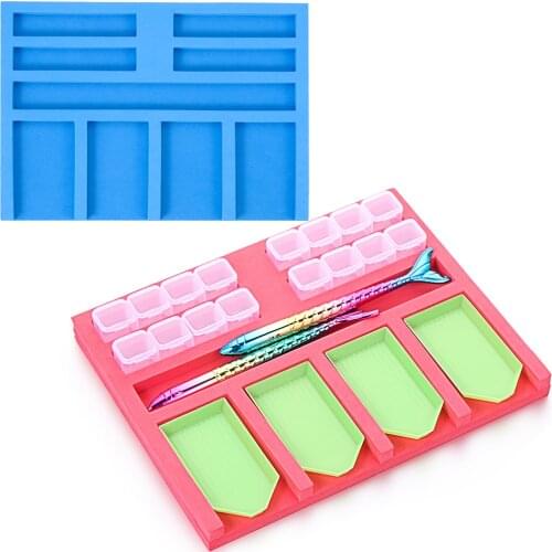 Diamond Painting Accessories Multi-Boat Diamond Painting Tray Organizer Holder Jar Containers Beading Storage Box Tray