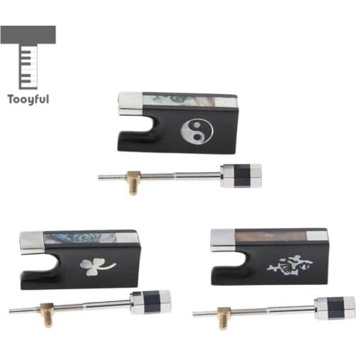 Violin Ebony Bow Frog with Screw for 4/4 3/4 Violin Bow Parts Accessories