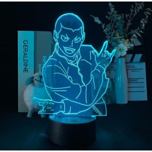 Anime LED Night Light Ryunosuke Tanaka Teenager Room 3D LED Lamp Haikyuu!! Atmosphere Decoration Acrylic Nightlight Kids Gift