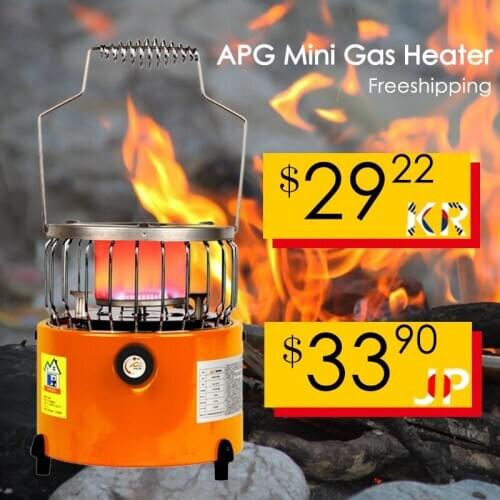 APG Mini Gas Heater Butane Heater Mini Ice Fishing Heater Outdoor Portable Heater Liquefied Gas Heater Oven Gas Heater