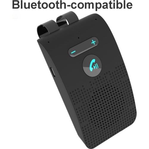 Car Bluetooth Handsfree Kit Car MP3 Player Wireless A2DP Music Receiver Bluetooth 4.2 Sun Visor Speakerphone for Two Device
