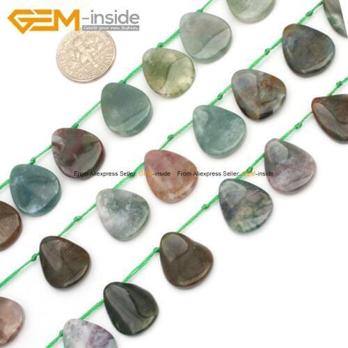 Natural Drop Indian Agates Beads For Jewelry Making Drip 13x18mm 15inches DIY Jewellery 25pcs Free Shipping Wholesale Gem-inside
