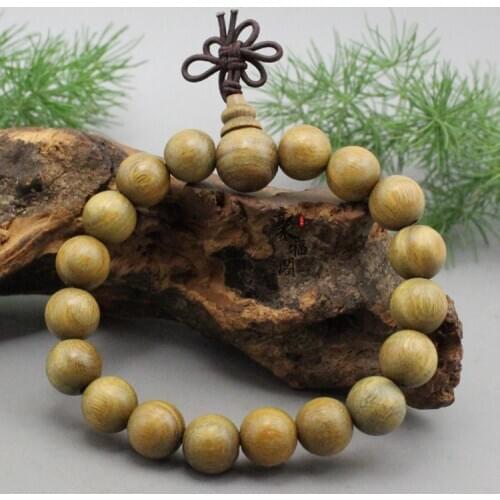 10MM sandalwood WOOD Beads Buddhist Prayer Bracelet Mala x1 ML06