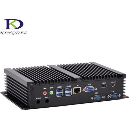 Core i5 7200U i7 7500U Mini PC 4K Ultra HD 3D Blu Ray Fanless Industrial Mini PC Core i3 6006U USB3.0 VGA 2*COM Linux Windows 10