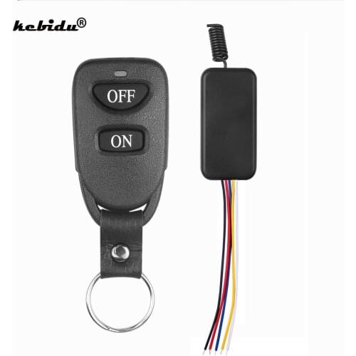 DC 5V-12V 1CH Relay Wireless RF 433mhz Remote Control Switch Module With 2 Buttons Transmitter Power for LED Lamp Light DIY