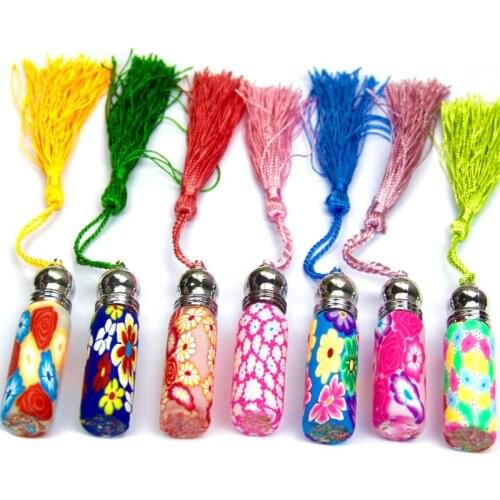 6ml roll on perfume bottles polymer clay bottle refillable small glass roller essential oil glass bottle LX9325