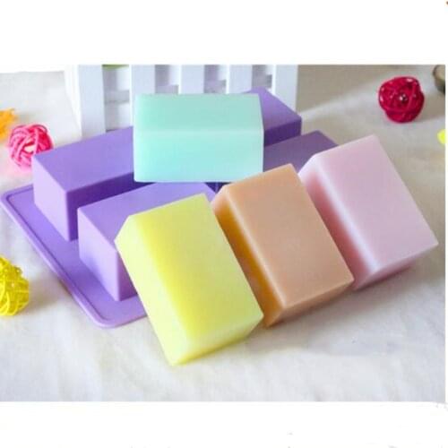 4 Hole Square Cube Silicone Soap Mold For DIY Muffin Chocolate Moulds Jelly Handmake Baby Cake Baking Tool