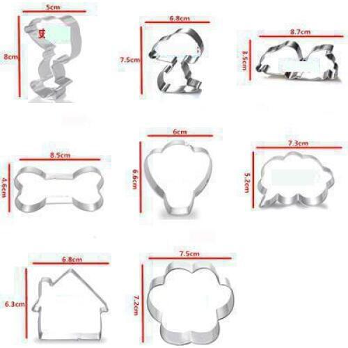 Stainless steel biscuit mold puppy cartoon cake mold cutting die electric baking pan oven baking mold