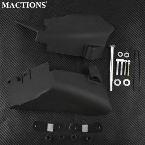 Motorcycle Air Heat Deflector Saddle Shield Black Kit Set For Harley Dyna 2006-2017 Models Later Mid Frame Heat Deflectors