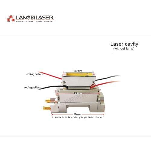 IPL handpiece cavity , include : crystal filter 640~1200nm , spot size : 40*12mm , include cooling peliters , lamp flow tube