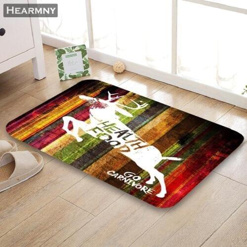 HEARMNY New Doormat Deer Home Mat Machine Made Anti Slip Carpet Living Room/Hallway Bath Mat For Kids Gift
