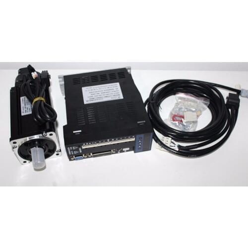 Single phase 220V 750W 0.75KW 2.4N.m 3000rpm 80mm AC servo motor drive kit 2500ppr with 3m cable