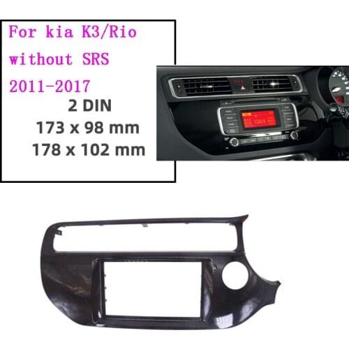 Dash Panel Radio frame Double Din Car DVD Stereo Fascia for 2015 KIA K3 RIO Right Driving
