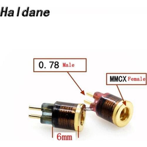 Haldane pair Headphone Plug for W4r UM3x 1964 Heir 10.A IEM8.0 IEM10.0 KZ zs5/zs3 0.78mm Male to MMCX Female Converter Adapter