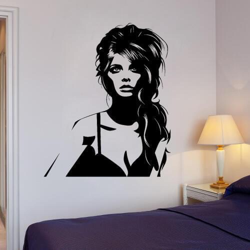 Sexy Girl Silhouette Vinyl Wall Decal Bedroom Pretty Woman Beauty Fashion Salon Wall Room Decor Stickers Home Decoration D685