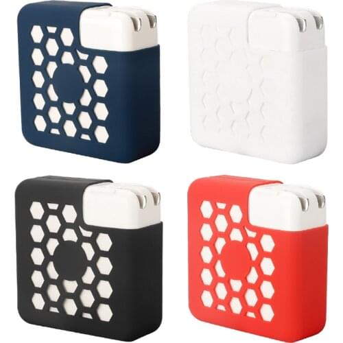 Silicone Power Adapter Charger Case Cover For MacBook Pro 16 A2141 2019 Touch ID A1932 Cover Air 13 A1466 Pro Retina 12 13 15
