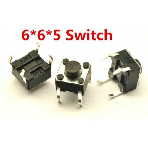 100PCS Tactile Push Button Switch 6x6x5mm