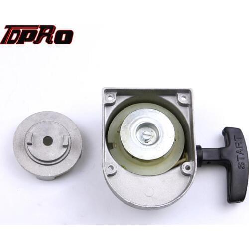 TDPRO 49cc-80cc Silver Alloy Recoil Pull Start Starter For 2 Stoke 49cc 60cc 66cc 70cc 80cc Engine Motorized Bicycle Push Bike