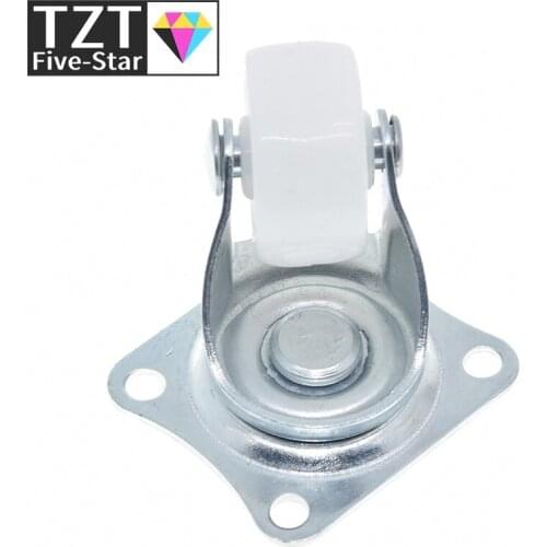 Universal Swivel Casters 1" Wheels White Roller Wheel For Furniture Trolley Chair Swivel Caster Wheel