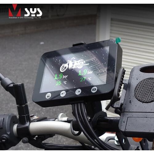 VSYS F4.5 4.5'' LCD Motorcycle DVR Moto Camera Recorder with TPMS Smart Gauge Dual 1080P SONY IMX307 Starvis WiFi Waterproof