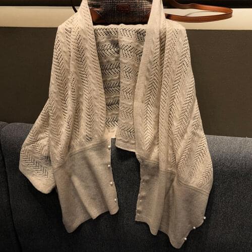 Knitted pure color Korean cashmere Scarf Women warm shawl scarf ladies cardigan Warm Multifunction Sleeve Pashmina Shoulder Car