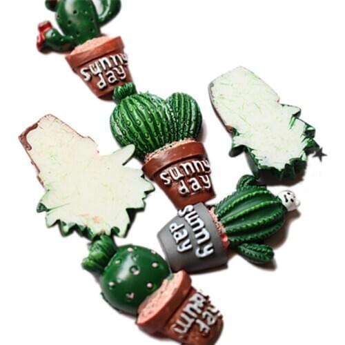 XUNZHE 12Pcs Cartoon Resin Cactus flat applique DIY Crafts Scrapbook Hair Accessories Brooch Ornament Materials Embellishments