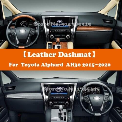 Suede Leather Dashmat Accessories Car-Styling Dashboard Covers Pad Sunshade For Toyota Alphard Vellfire 30 AH30 2015 2016~2020