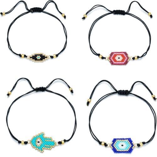 ZMZY Boho Beads Pulseras Mujer Moda 2021 Delica MIYUKI Bracelet Turkish Evil eye Bracelet Men Fashion Handmade Women Jewelry