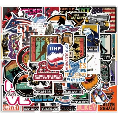 10/30/50PCS Sports Hockey Stickers DIY Skateboard Guitar Fridge Laptop Motorcycle Luggage Phone Decal Graffiti Stickers Kids Toy