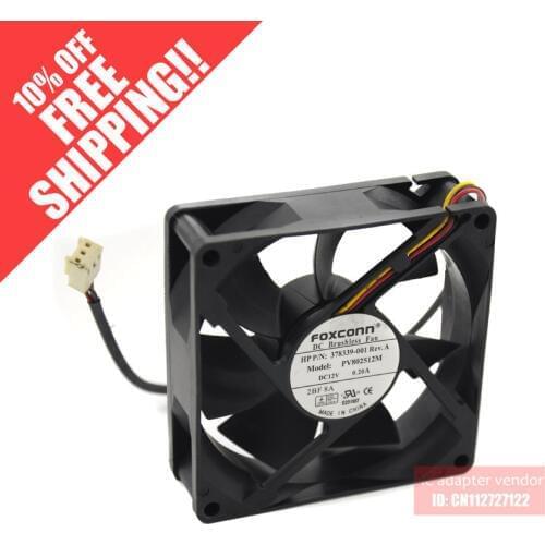 FOXCONN 8025 PV802512M 12V 0.20A 3 wire cooling fan 80 * 80 * 25MM