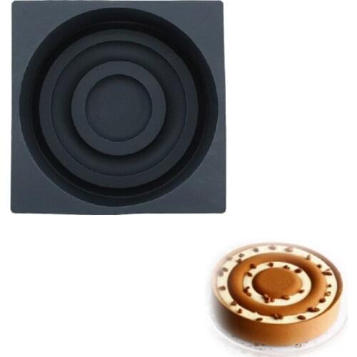 3D Silicone Around Shape Circle Pattern Cake Mould Baking Tools For Cakes Brownie Mousse Bakeware Accessories