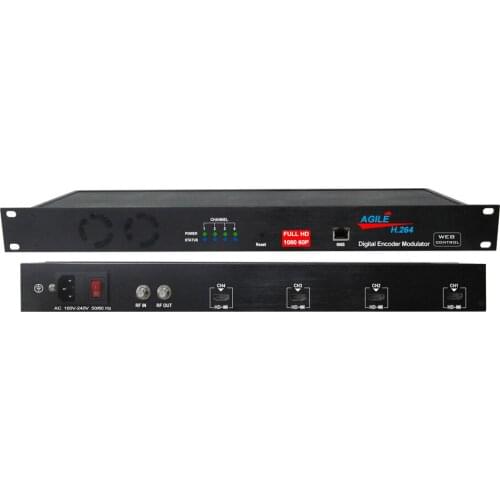 4 Channels W-e-b Control HD MI to DVB-C/T Encoder Modulator-V324WTC