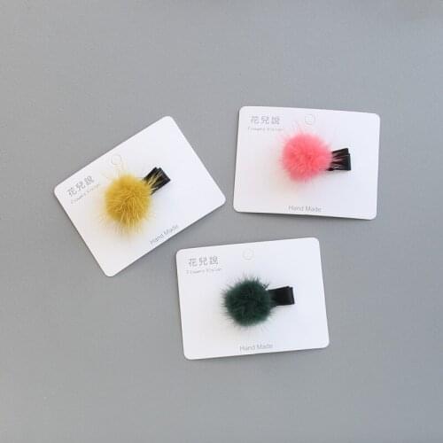 Child girls hair accessories soft ball elastic hairband hair ties gum rainbow kid hair clip hairpins barrettes