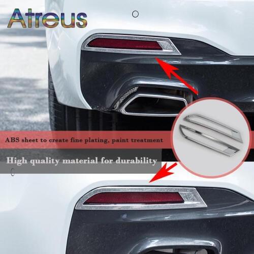 Atreus 2pcs For New 5 Series BMW G30 2018 m Refit Rear fog lamps Cover Stickers Car Styling Accessories