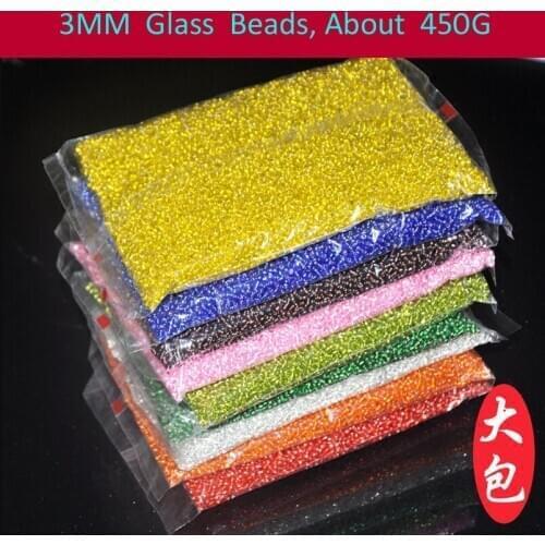Free Shipping 450G 3mm Czech Seed Spacer Beads Irrigation silve beads murano glass beads for jewelry making DIY Pick 21 Colors