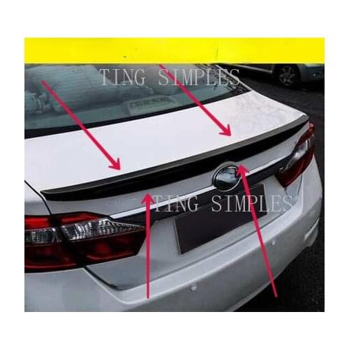 Gloss Black Car Rear Tail Trunk Wing Lip Spoiler Trim Cover For Toyota Camry XV50 SE V6 2012 2013 2014 2015 2016 2017 ABS