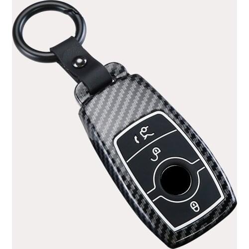 Carbon fiber ABS Car Key Case Fob Cover For Mercedes benz W177 W205 W213 W222 2018 A C S GLS Class E class