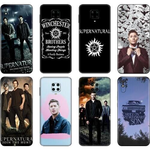 Black tpu Case For Xiaomi Redmi 7A 8 8A 9 9A 9C Case Redmi Note 8T 8 Pro T Note 9 9S 9 Pro Case Supernatural SPN tv Dean and Sam